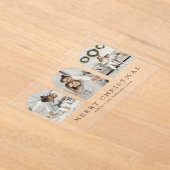 Modern Elegant Arch 3 Photo Collage Christmas Card Acryleinladungen (Ablage )