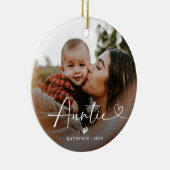 Modern Elegant  Auntie Photo Keramik Ornament (Rechts)