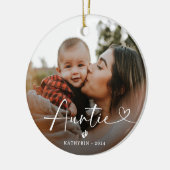 Modern Elegant  Auntie Photo Keramik Ornament (Links)
