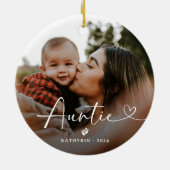 Modern Elegant  Auntie Photo Keramik Ornament (Hinten)
