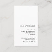 Modern Elegant Beauty Salon First Time Rabattkarte (Rückseite)