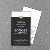 Modern Elegant Beauty Salon First Time Rabattkarte