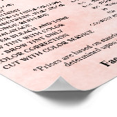 Modern Elegant Beauty Salon Price List Poster (Ecke)