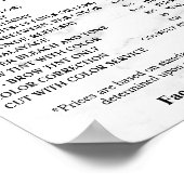 Modern Elegant Beauty Salon Price List Poster (Ecke)