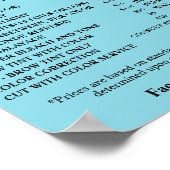 Modern Elegant Beauty Salon Price List Poster (Ecke)