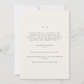 Modern & elegant Beige Danke Karte (Rückseite)