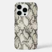 Modern elegant, Beige Schlange Skin Motif Case-Mate iPhone Hülle (Rückseite)