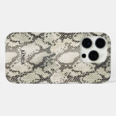 Modern elegant, Beige Schlange Skin Motif Case-Mate iPhone Hülle (Rückseite (Horizontal))