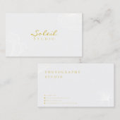 Modern, elegant, Beruflich, Gold, Minimalistisch Visitenkarte (Vorne/Hinten)