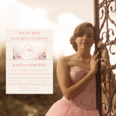 Modern Elegant Bilingual Quinceanera Birthday Einladung
