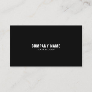 Modern Elegant Black White Simple Company Visitenkarte