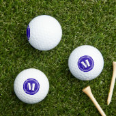 Modern Elegant Blue Custom Monogram Golfball (Insitu Gras)