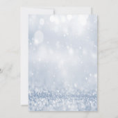 Modern Elegant Blue Glitzer Bokeh Sweet 16 Einladung (Rückseite)