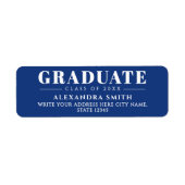 Modern Elegant Blue White Formal Graduation Degree (Vorne)