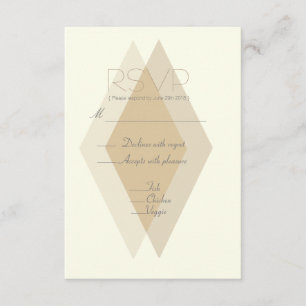 Modern & elegant   Blush Diamond Overlay   RSVP-Ka RSVP Karte