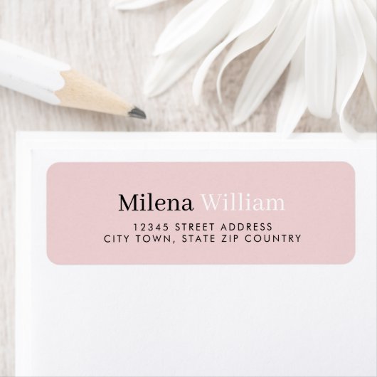 Modern Elegant Blush Pink Address (Insitu)
