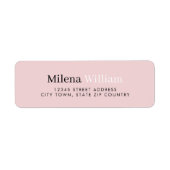 Modern Elegant Blush Pink Address (Vorne)