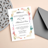 Modern Elegant Blush Pink Bloral Nikah Moslem Einladung