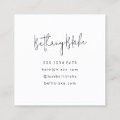 Modern Elegant Blush Pink Monogram Quadratische Visitenkarte (Rückseite)