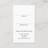 Modern Elegant Bold Faux Rose Gold Beauty Salon Empfehlungskarte (Rückseite)