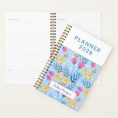 Modern Elegant Botanical Pink Blue Floral Planer (Anzeige)