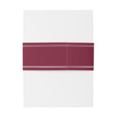 Modern Elegant Burgundy Wedding Einladungsbanderole (Rückseitenbeispiel)