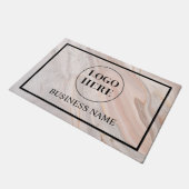Modern Elegant Business Logo Doormat Fußmatte (Schrägansicht)