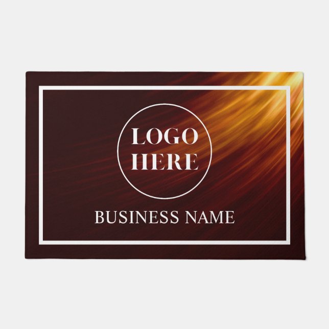 Modern Elegant Business Logo Doormat Fußmatte (Vorderseite)