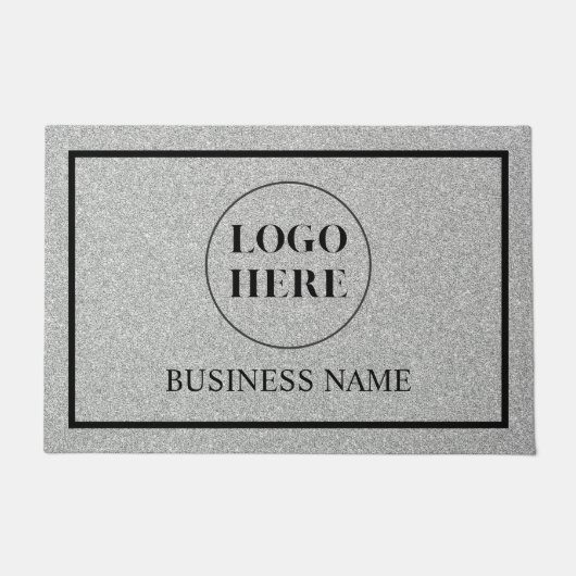 Modern Elegant Business Logo Doormat Fußmatte (Vorderseite)