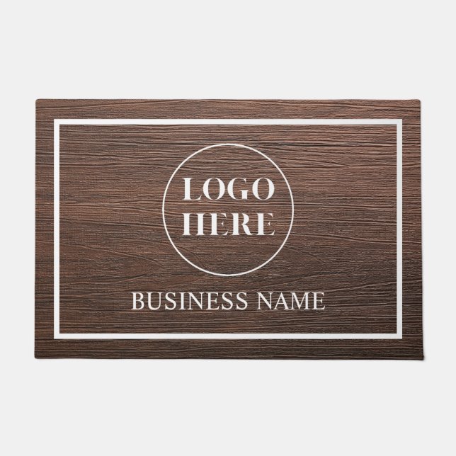Modern Elegant Business Logo Doormat Fußmatte (Vorderseite)
