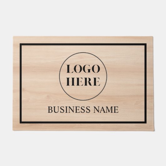 Modern Elegant Business Logo Doormat Fußmatte (Vorderseite)