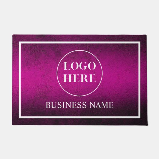 Modern Elegant Business Logo Doormat Fußmatte (Vorderseite)