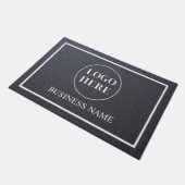 Modern Elegant Business Logo Doormat Fußmatte (Schrägansicht)