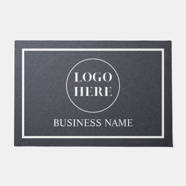 Modern Elegant Business Logo Doormat Fußmatte (Vorderseite)