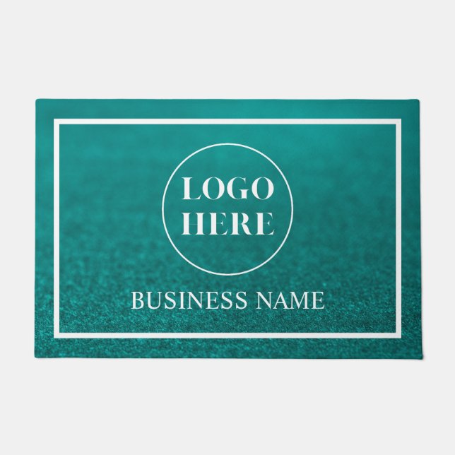 Modern Elegant Business Logo Doormat Fußmatte (Vorderseite)