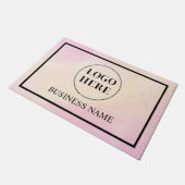 Modern Elegant Business Logo Doormat Fußmatte (Schrägansicht)