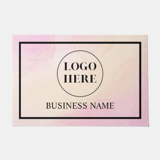 Modern Elegant Business Logo Doormat Fußmatte (Vorderseite)