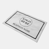 Modern Elegant Business Logo Doormat Fußmatte (Schrägansicht)
