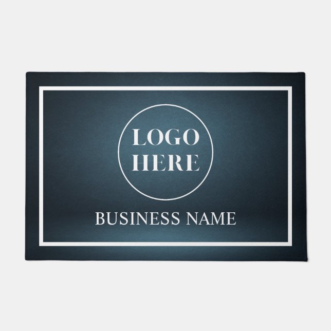 Modern Elegant Business Logo Doormat Fußmatte (Vorderseite)