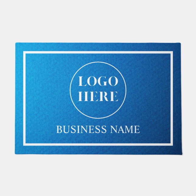 Modern Elegant Business Logo Doormat Fußmatte (Vorderseite)