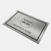 Modern Elegant Business Logo Doormat Fußmatte (Schrägansicht)