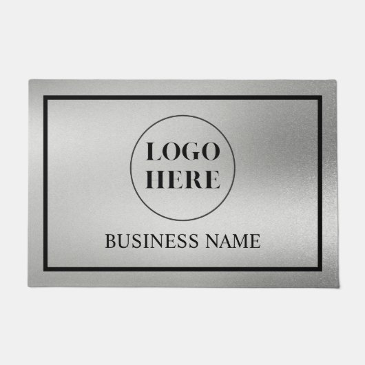 Modern Elegant Business Logo Doormat Fußmatte (Vorderseite)