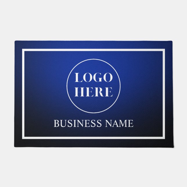Modern Elegant Business Logo Doormat Fußmatte (Vorderseite)
