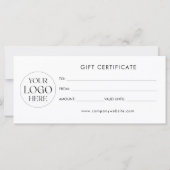 Modern Elegant Business Logo Gift Certificate (Rückseite)