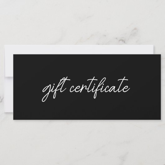 Modern Elegant Business Logo Gift Certificate (Vorderseite)