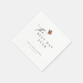 Modern Elegant Butterfly Bridal Shower Serviette (Ecke)