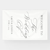 Modern Elegant Calligraphy Wedding Welcome Sign Banner (Horizontal)