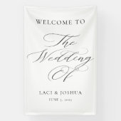 Modern Elegant Calligraphy Wedding Welcome Sign Banner (Vertikal)
