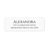 Modern Elegant Chic Minimalist Black White Return  (Vorne)