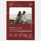 Modern Elegant Chic Music Player Photo Valentine's Magnet (Vorderseite)